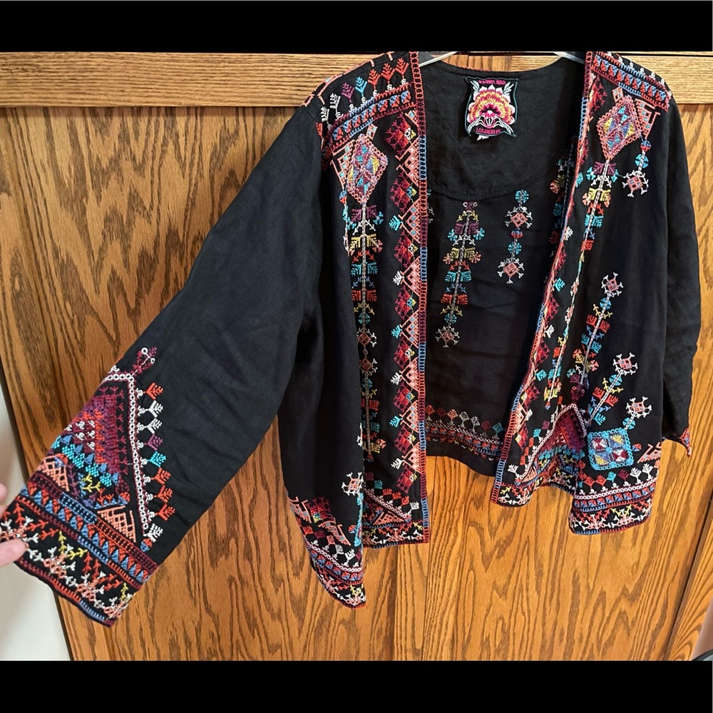 Johnny Was size medium embroidered jacket. Excellent condition.